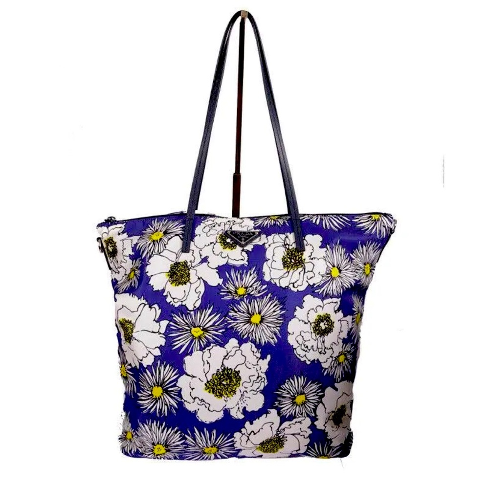 Prada Leather Floral Tote